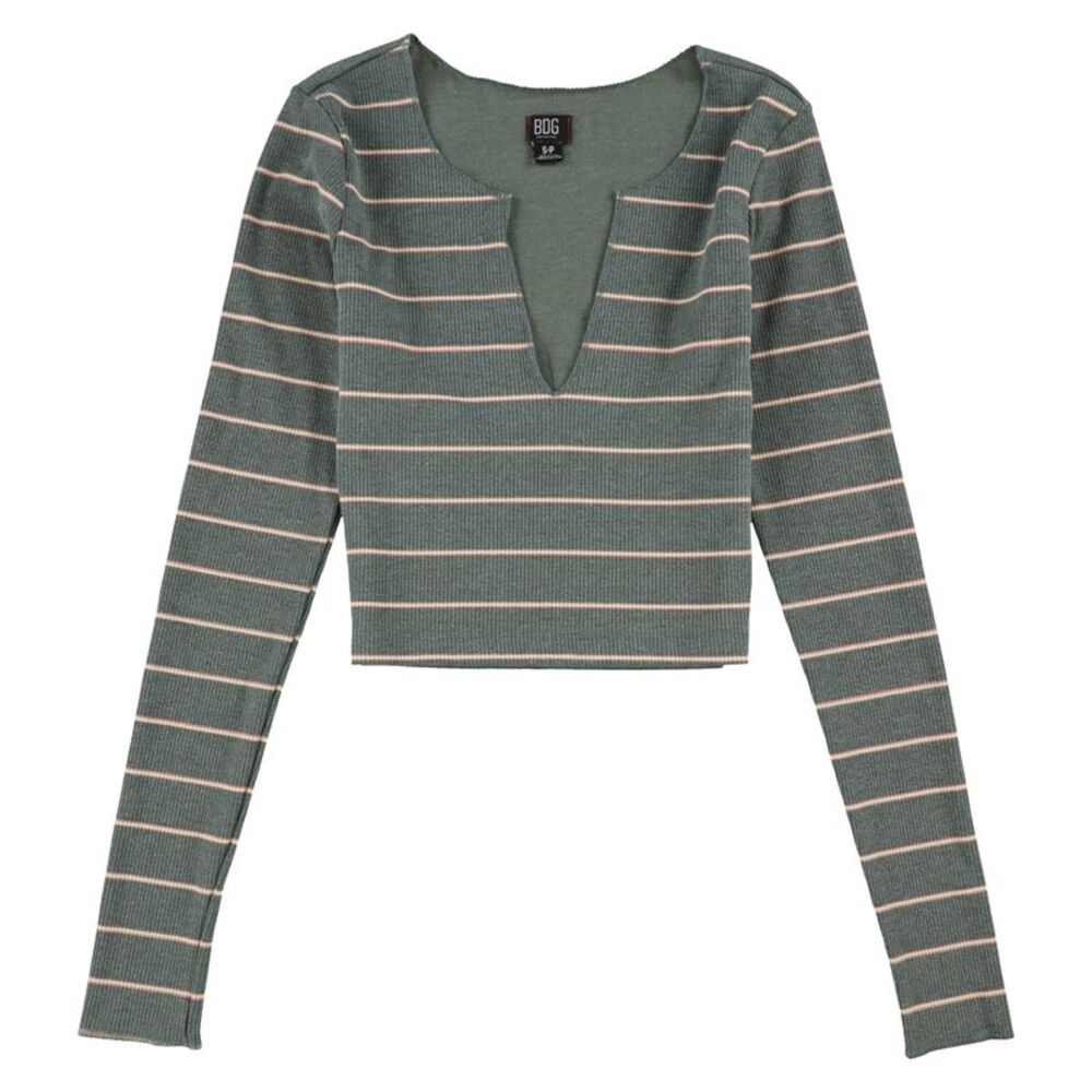 BDG Womens Striped Graphic T-Shirt, Pink, S, DM